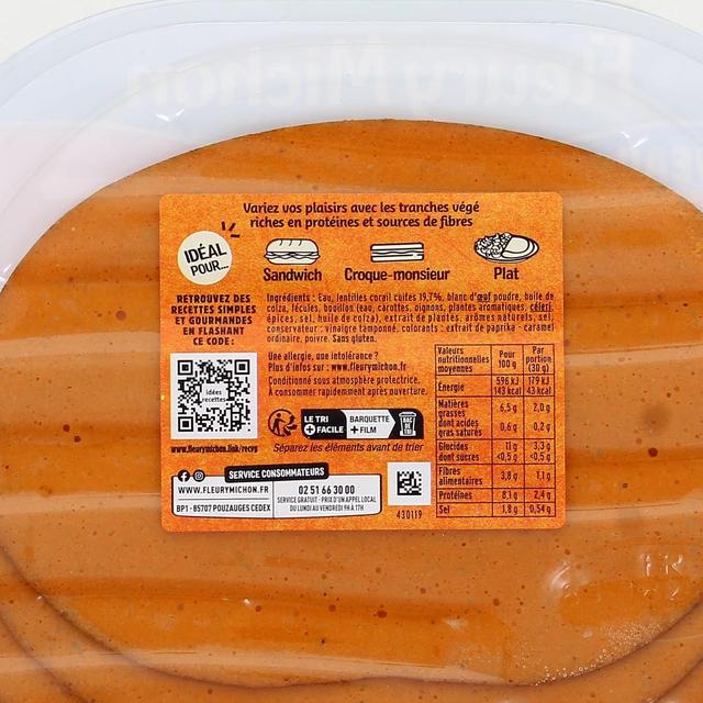 3302740087059 - Fleury Michon - Les Tranches Végé Lentilles Corail