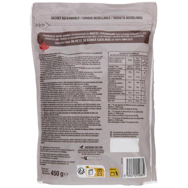 3596710548859 - Auchan - Muesli 3 chocolats