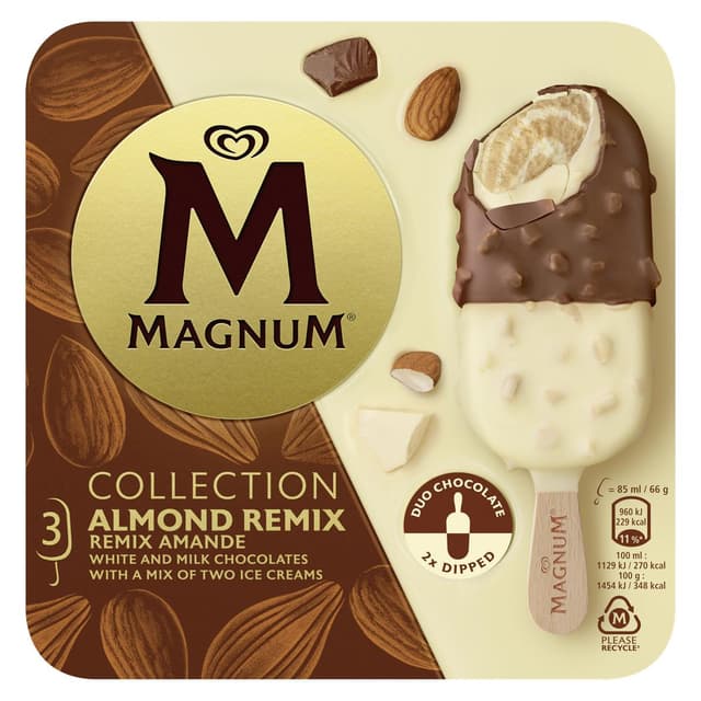 8711327539259 - Magnum - Bâtonnets Remix double choco et amandes