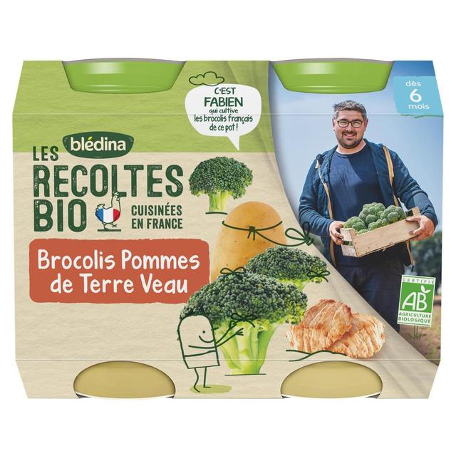 3041091289759 - Blédina - Les Récoltes Bio - Brocolis Pommes de Terre Veau Bio Pot Bébé Dès 6 mois