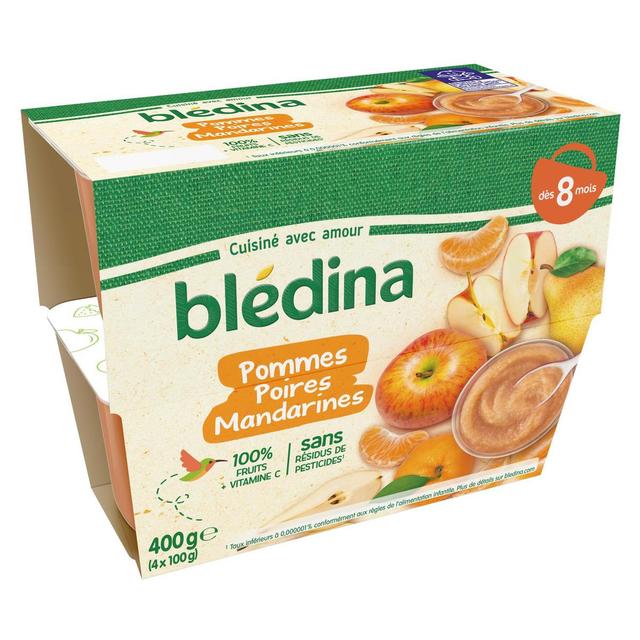 3041091400260 - Blédina - Pomme Poire Mandarine Coupelle Bébé Dès 8 mois