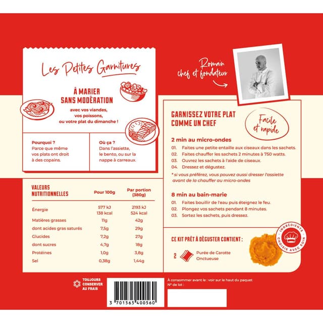 3701565400560 - Aussitôt Bon - Purée de Carotte à la Crème