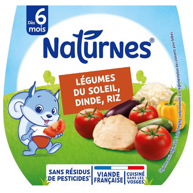 8445291590960 - Naturnes® - Légumes du soleil dinde et riz bol Bébé dès 6 mois