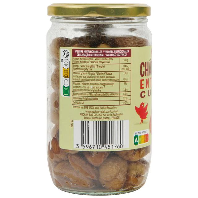 3596710451760 - Auchan - Châtaignes entières cuites en bocal