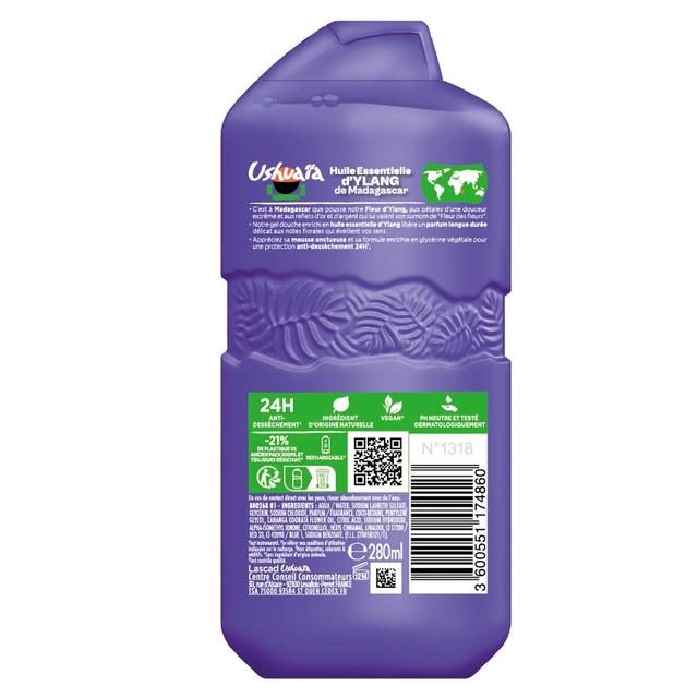 3600551174860 - Ushuaïa - Gel Douche Délassante Huile Essentielle d'Ylang de Madagascar