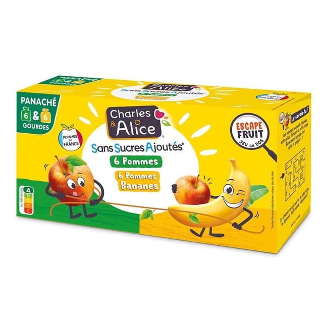 3288313704960 - Charles et Alice - Gourdes compote gourdes pomme banane