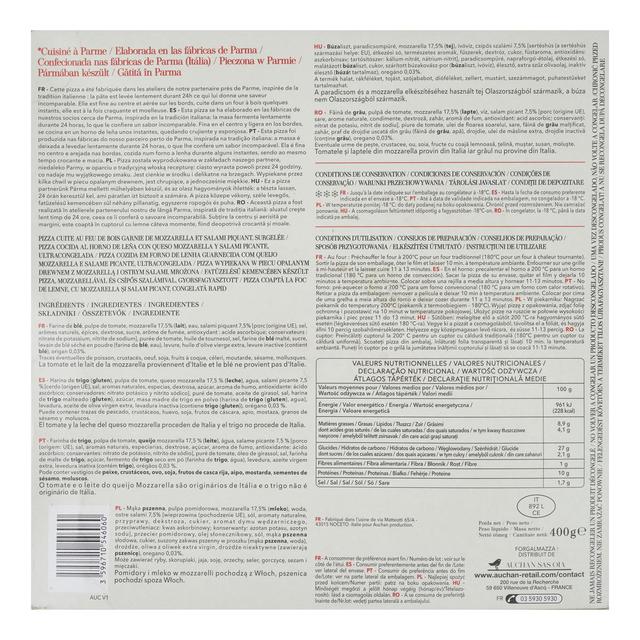 3596710546060 - Auchan Tavola In Italia - Pizza mozzarella et salami