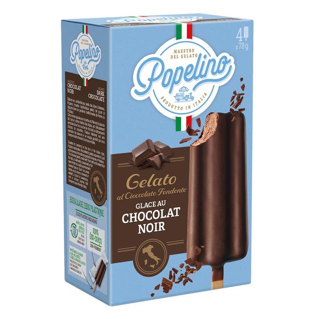 3760124196160 - Popelino - Glace au chocolat noir intense enrobage chocolat noir