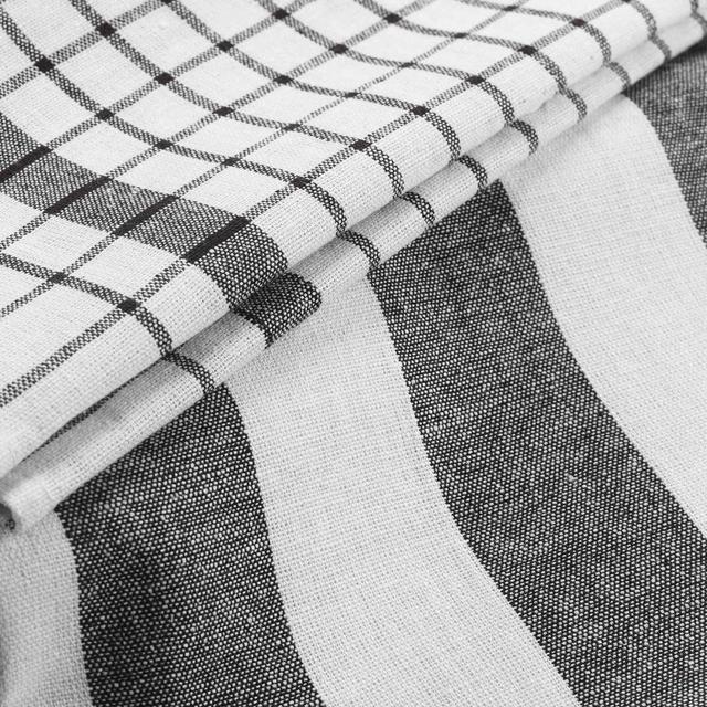 3574387306460 - Douceur D Interieur - 3 Torchons tissés UTILO NOIR