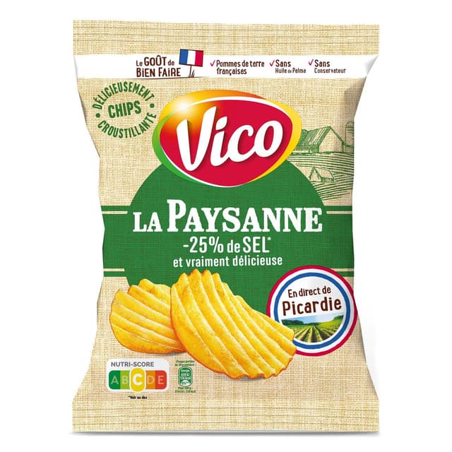 3336972507160 - Vico - Chips La Paysanne -25% de Sel
