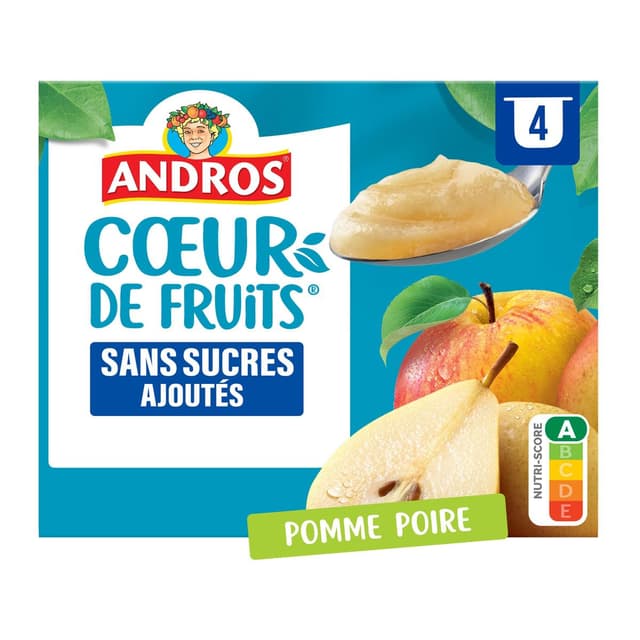 3608580197560 - Andros - Pommes, poires sans sucres ajoutés