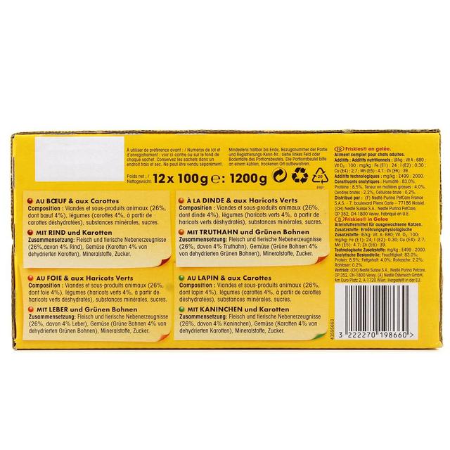 3222270198660 - Purina - Friskies - Sachets aux Viandes & Légumes en Gelée