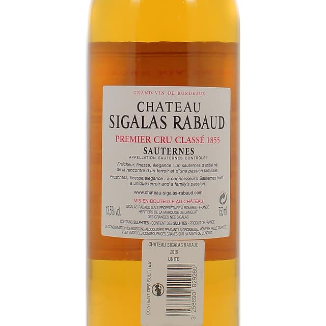 3258690029260 - Sauternes AOP - Château Sigalas Rabaud
