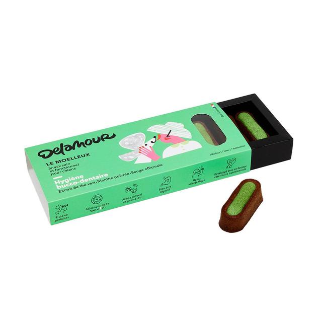3760407550061 - Delamour - Friandise Pâtisserie Moelleux Hygiene Dentaire - Récompense pour chien