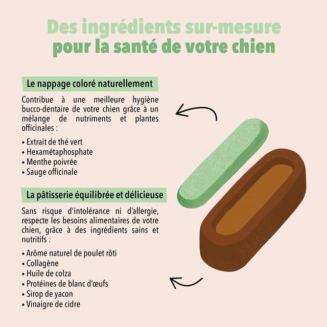 3760407550061 - Delamour - Friandise Pâtisserie Moelleux Hygiene Dentaire - Récompense pour chien
