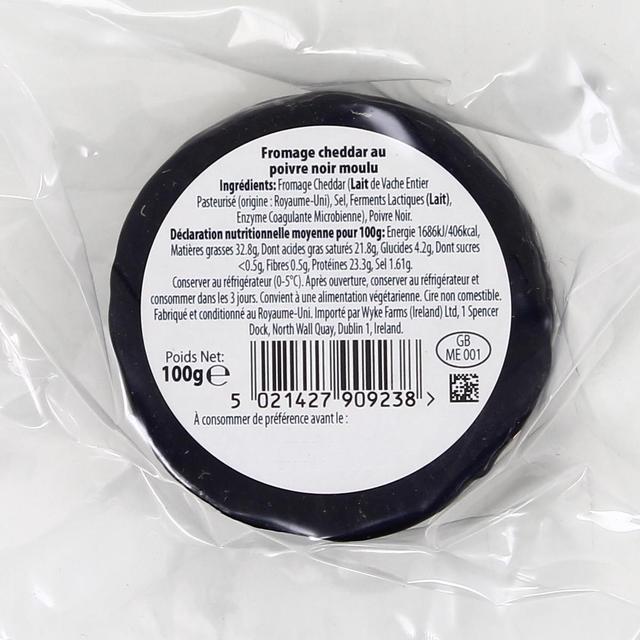 3760364480661 - Wyke Farms - Cheddar Poivre Noir