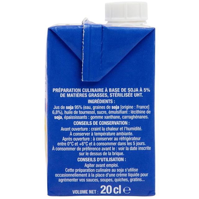 3596710441761 - Auchan - Préparation culinaire à base de soja 5%mg UHT