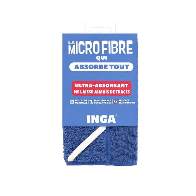 3760342992261 - Inga - Lavette microfibre désincrustante bleue