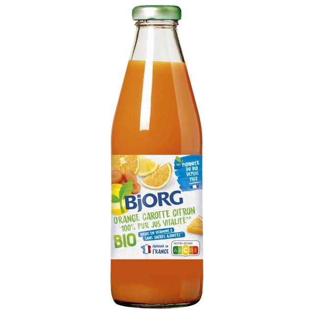 3229820793061 - Bjorg - Jus Vitalité Orange, Carotte, Citron Bio sans sucre ajouté