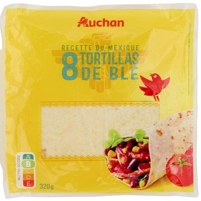 3596710273461 - Auchan - 8 Galettes Tortillas de blé