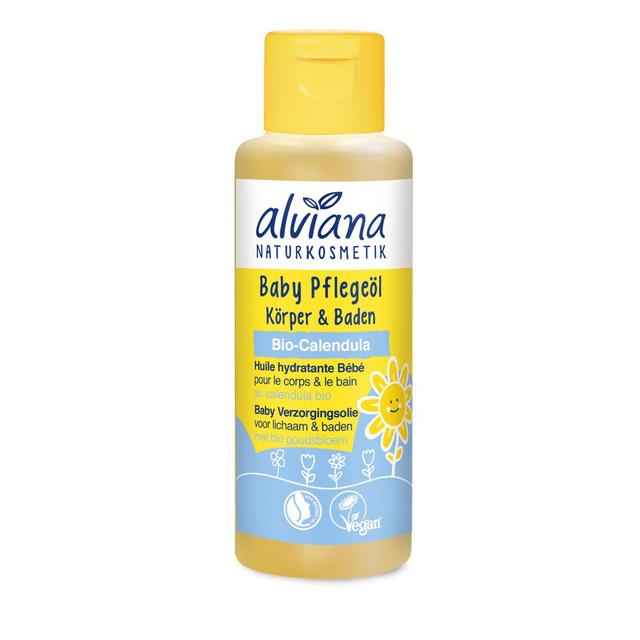 4260167184661 - Alviana - Huile hydratante Bébé pour le corps & le bain au calendula bio
