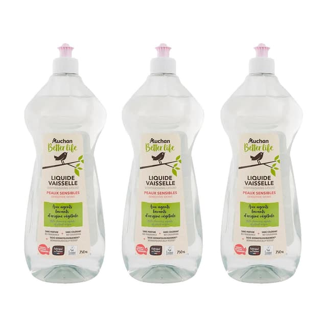 2050000414961 - Auchan Better Life - Liquide vaisselle peaux sensibles