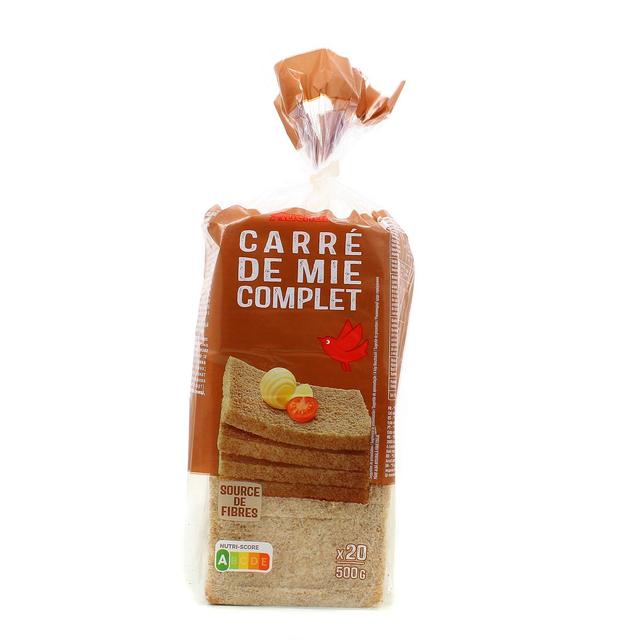 3596710434961 - Auchan - Pain de Mie Complet Sans Croûte Sans Huile de Palme