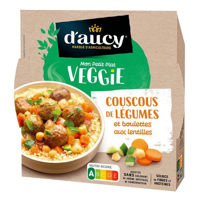 3017800235461 - D'aucy - Couscous de Légumes et Boulette de Lentilles - Veggie