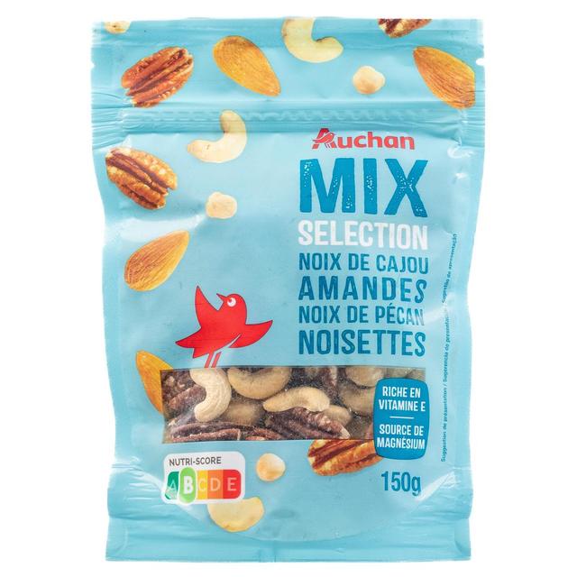 8435177055461 - Auchan - Mélange Noix de Cajou, Amandes, Noix de Pécan, Noisettes