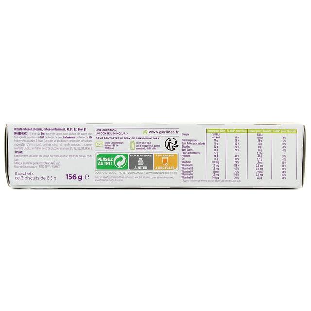 3175681845961 - Gerlinéa - 24 Biscuits saveur vanille citron -39% de sucres en moins