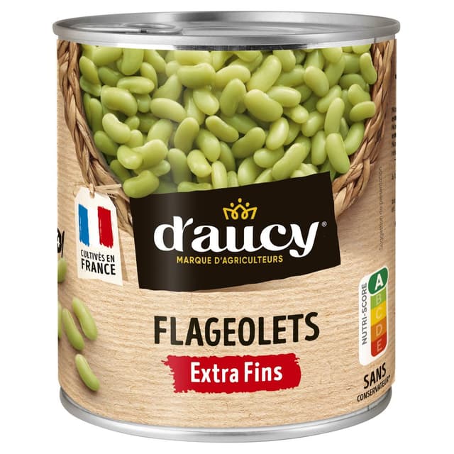3017800007761 - D'aucy - Flageolets extra fins en conserve