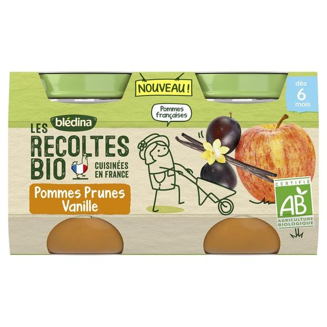 3041091769961 - Blédina - Les Récoltes Bio - Pommes Prune Vanille Bio Pots Bébé Dès 6 mois