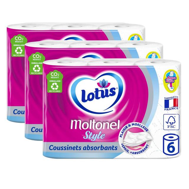 2050000310362 - Moltonel - Papier toilette style 3 épaisseurs blanc