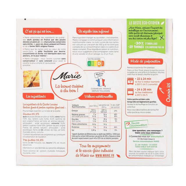 3248830000662 - Marie - Quiche Lorraine