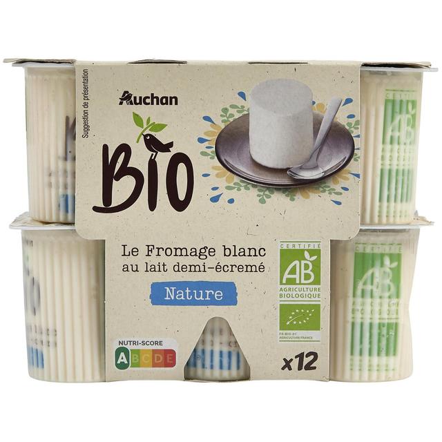 3596710481262 - Auchan BIO - Fromage frais nature Bio