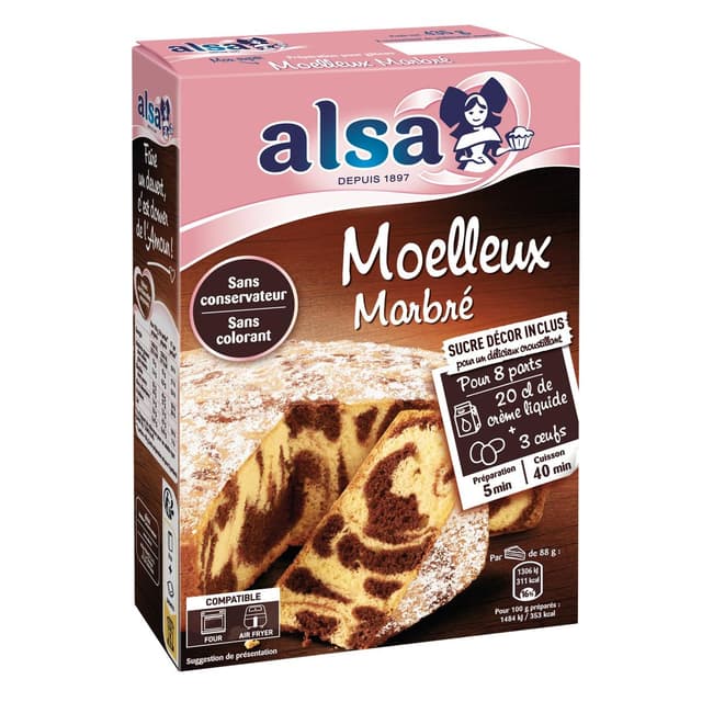 3027030014262 - Alsa - Préparation pour gâteau moëlleux marbré