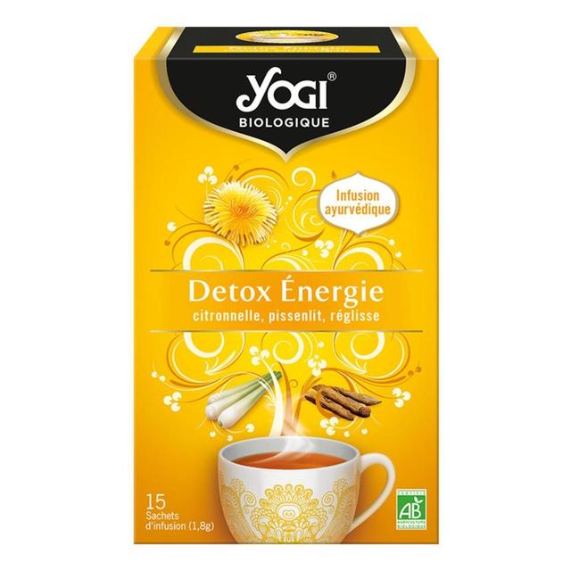 4012824406162 - Yogi - Infusion Detox Energie Citronnelle Pissenlit Réglisse Bio - 15 sachets
