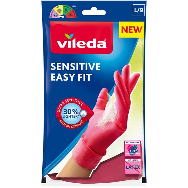 4023103228962 - Vileda - Gants Sensitive Easy Fit - Taille L