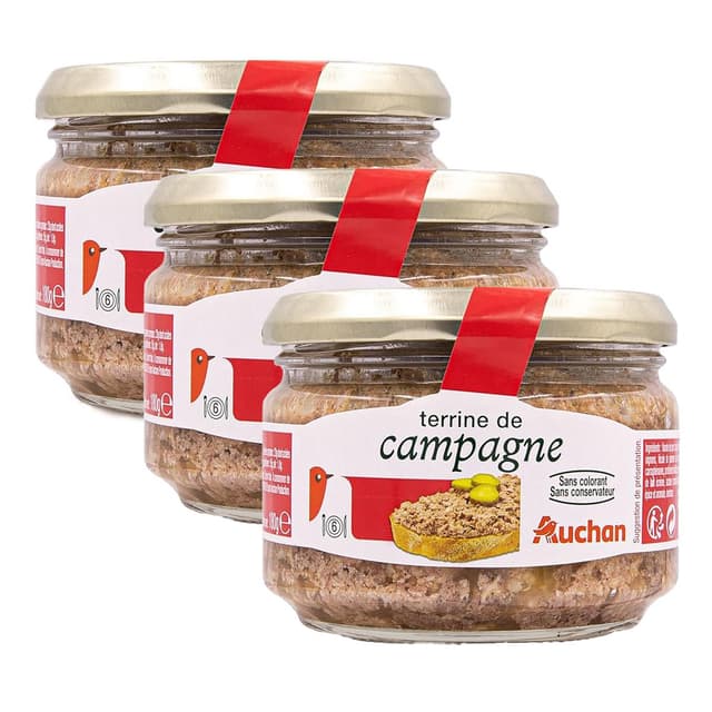 3596710010707 - Auchan - Terrine de campagne en bocal