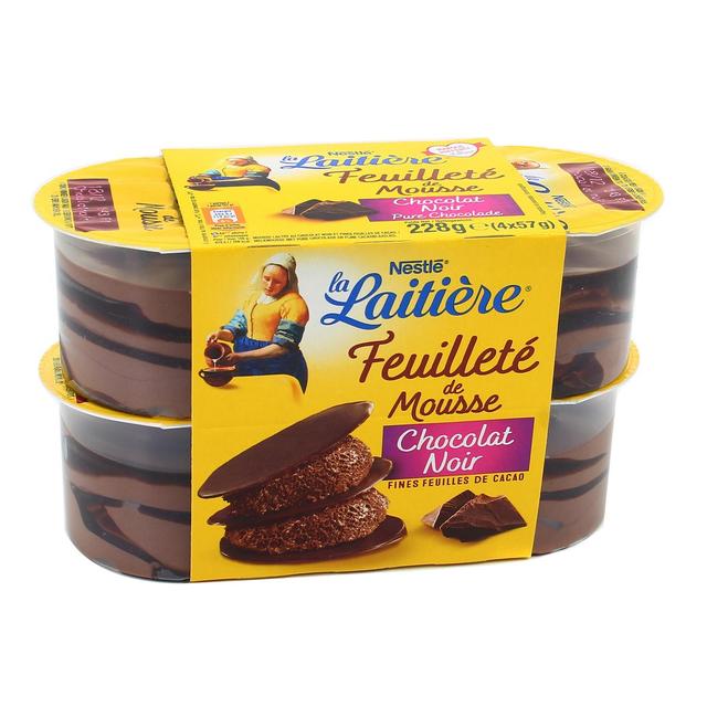 3023290029862 - La laitière - Feuilleté Mousse Chocolat Noir