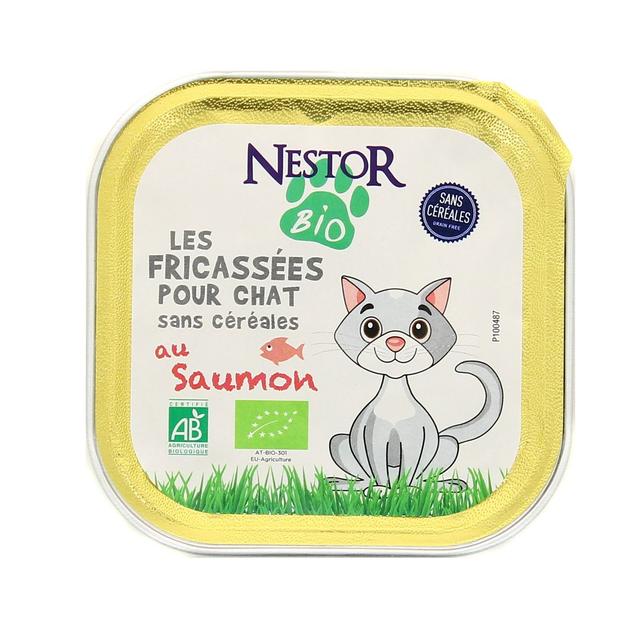 3760255510163 - Nestor Bio - Fricassées pour Chat Bio au Saumon et à la Volaille