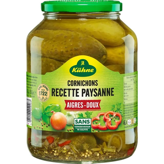 4012200040263 - Kühne - Cornichons aigre-doux recette paysanne
