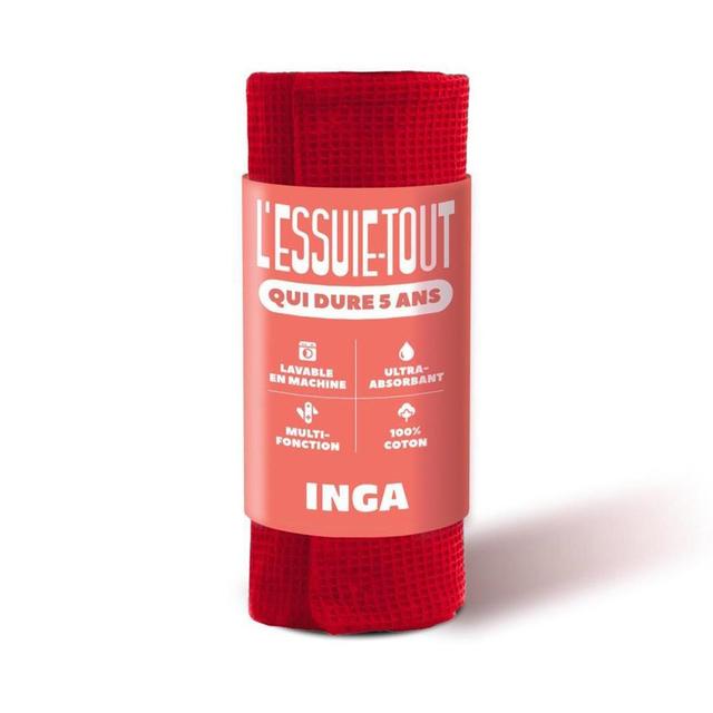 3760342990663 - Inga - Essuie-tout lavable multifonction rouge