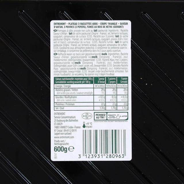 3123931280963 - Entremont - Raclette triangle 3 saveurs