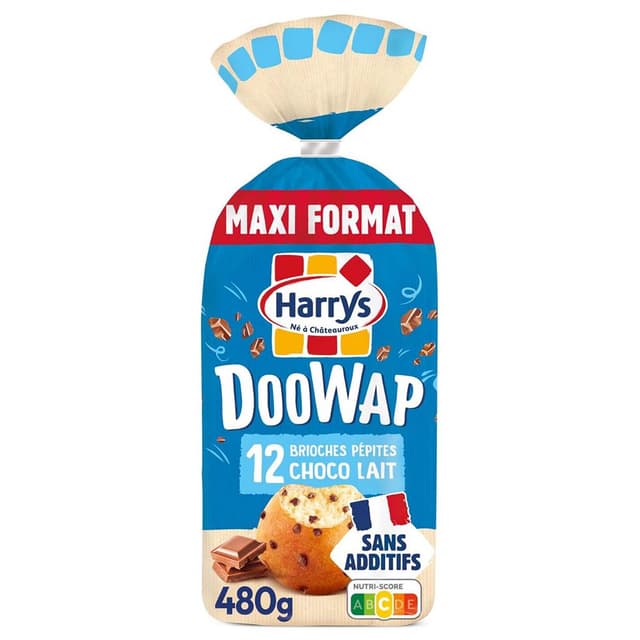 3228857001163 - Harrys - DooWap Brioches pépites de chocolat au lait