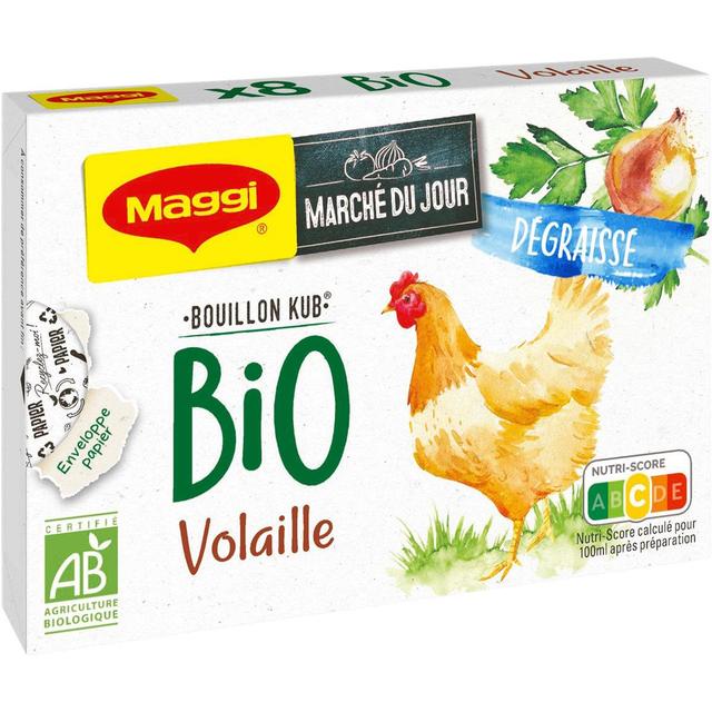 8585002441263 - Maggi - Bouillon Kub Volaille Dégraissé Bio - 8 tablettes