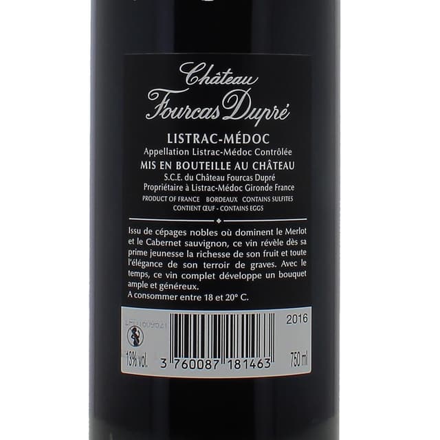 3760087181463 - Haut-Médoc - Château Fourcas Dupré
