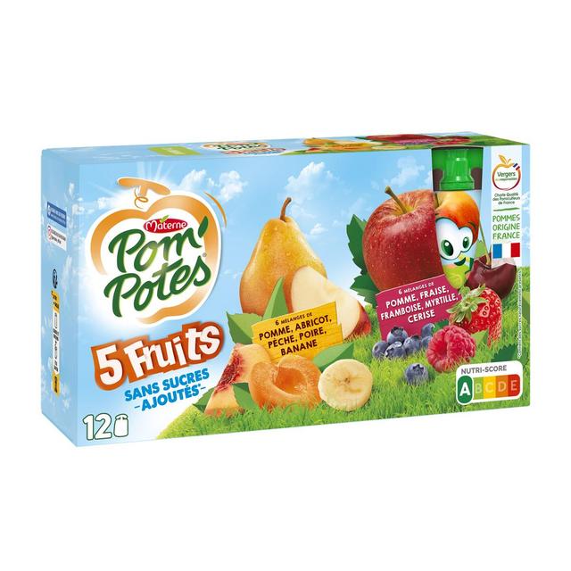 3021762512263 - Pom Potes - 5 Fruits sans sucres ajoutés