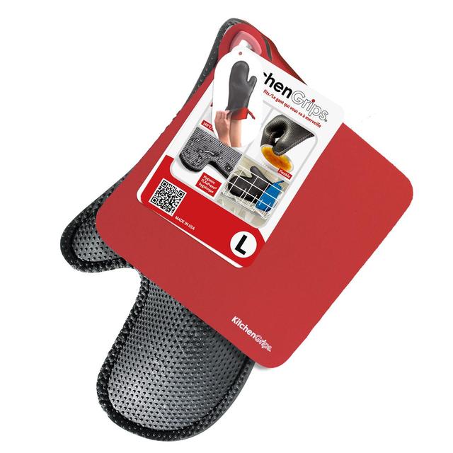0790652202463 - Kitchen Grips - Gant à four et manique noir/rouge