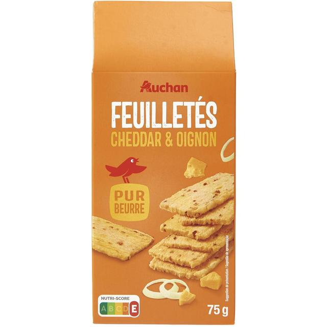 3596710433063 - Auchan Gourmet - Feuilletés au cheddar et oignon